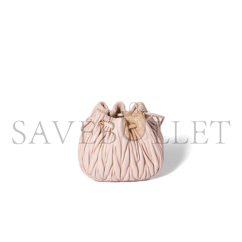 MIU MIU MATELASSÉ NAPPA LEATHER POUCH 5ND022 01 (16*14*7.5cm)